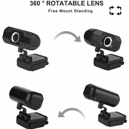 1080P HD USB Webcam with Microphone – Auto Focus, Plug & Play,