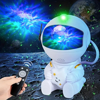 Astronaut Galaxy Star Projector – 8-Mode Starry Night Ceiling Lamp with Remote