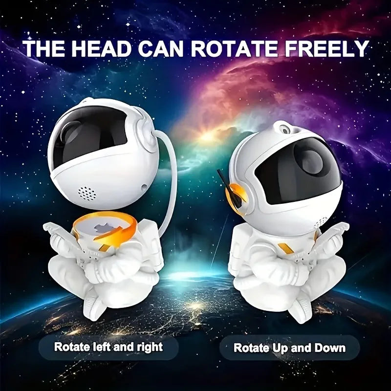 Astronaut Galaxy Star Projector – 8-Mode Starry Night Ceiling Lamp with Remote